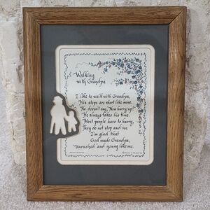 Walking With Grandpa Framed Signed Print